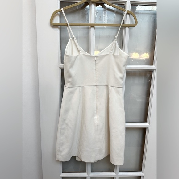 French Connection Whisper Minidress Off White Mini Dress Size 4 Small - Picture 6 of 14